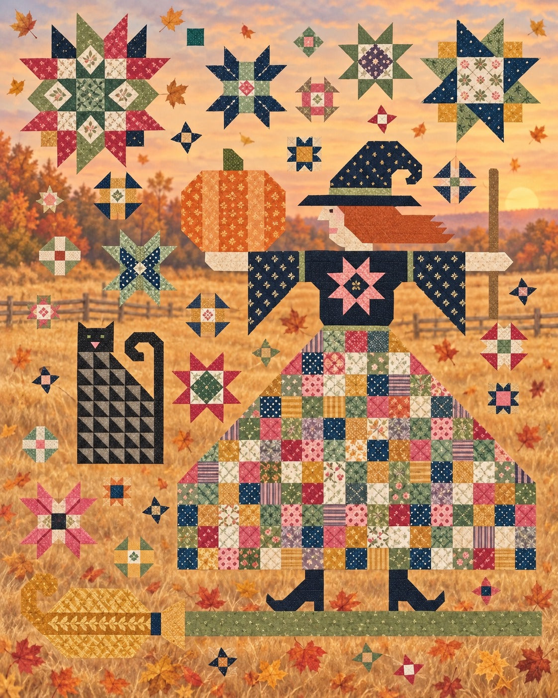 The Quilted Witch Quilt Pattern From It's Sew Emma - PAPER/PRINTED