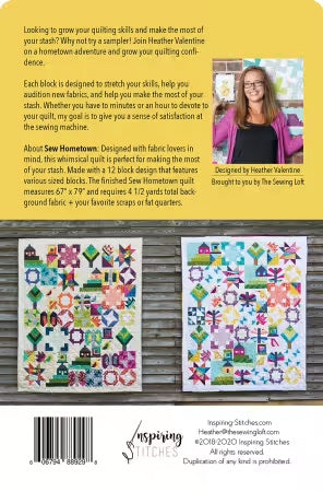 The Sew Hometown Postcard Block of the Month From Sewing Loft by Inspiring Stitches by Heather Valentine - PAPER/PRINTED