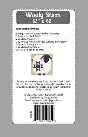 #188 Wooly Stars for Coriander Quilts by Corey Yoder - PAPER/PRINTED