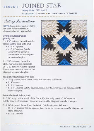 Starlight Starbright From CM Designs By Carolyn Cullinan McCormick - BOOK - PAPER/PRINTED