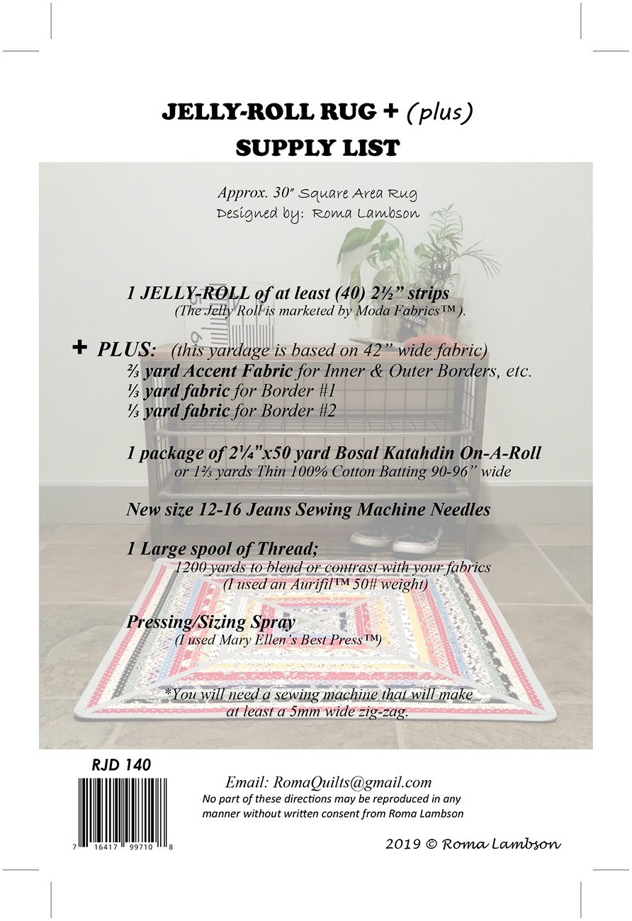 Jelly-Roll Rug + (plus) From RJ Designs by Roma Lambson - PAPER/PRINTED