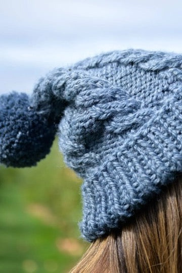 Cabled Hat (Knit) From Lion Brand Yarn - FREE DIGITAL