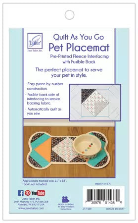 Quilt As You Go Pet Placemat Dogs From June Tailor - PAPER/PRINTED