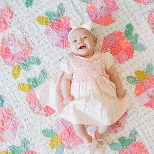 Strawberry Fields Modern Quilt Pattern by Citrus and Mint Designs - PAPER/PRINTED
