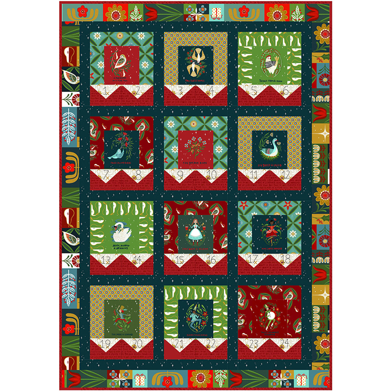 Countdown Calendar Quilt From Free Spirits By Cori Dantini - FREE DIGITAL