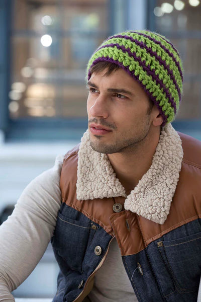 Greenpoint Grunge Cap Pattern (Crochet) From Lion Brand Yarn - FREE DIGITAL