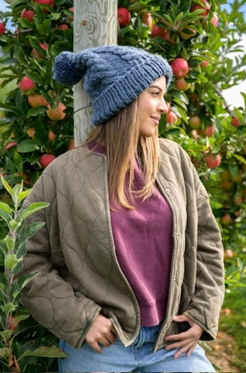Cabled Hat (Knit) From Lion Brand Yarn - FREE DIGITAL