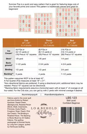 Summer Pop for Lo & Behold Stitchery by Brittany Lloyd - PAPER/PRINTED