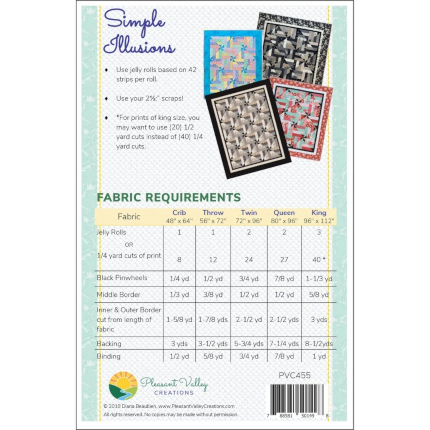 #455 Simple Illusions From Pleasant Valley Creations By Diana Beaubien - PAPER/PRINTED
