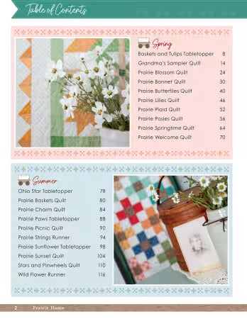 Prairie Home Quilt Book From It's Sew Emma by Lori Holt of Bee in my Bonnet - BOOK - PAPER/PRINTED