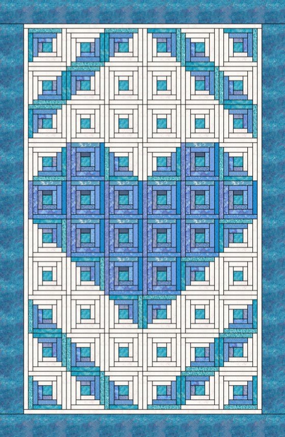 #441 Loving Heart Quilt Pattern From Pleasant Valley Creations By Diana Beaubien - PAPER/PRINTED