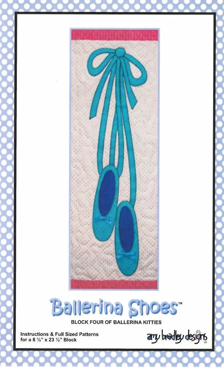 Ballerina Shoes (Block Four of Ballerina Kitties) From Amy Bradley Designs - PAPER/PRINTED