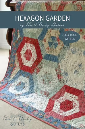 Hexagon Garden - Just One Jelly Roll - By Pam & Nicky Lintott - PAPER/PRINTED