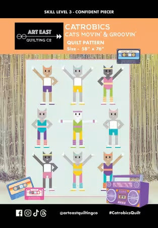 Catrobics Cats Movin & Groovin Pattern From Art East Quilting Co. - PAPER/PRINTED