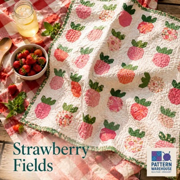 Strawberry Fields Modern Quilt Pattern by Citrus and Mint Designs - PAPER/PRINTED