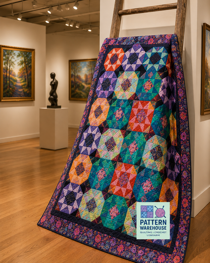 Galaxies Beyond Quilt Quilt Pattern By Jamie Kalvestran From jamie Kalvestran Design LLC - PAPER PRINTED