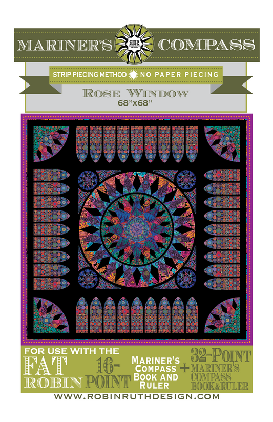 Rose Window From Mariner's Compass By Robin Ruth Design - PAPER/PRINTED