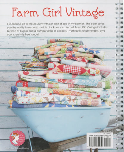 Farm Girl Vintage Quilt Book By Lori Holt From It's Sew Emma Bee in my Bonnet Co. - PAPER/PRINTED