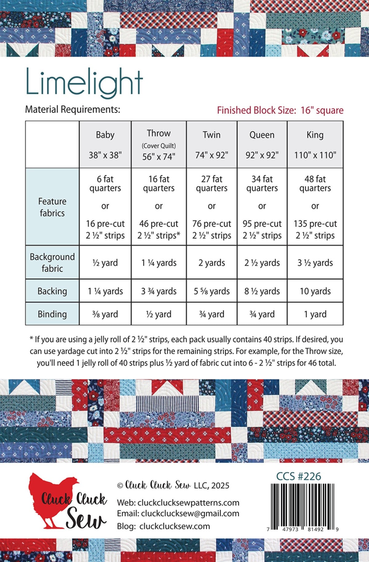 Limelight Quilt Pattern By Allison Harris From Cluck Cluck Sew - PAPER/PRINTED