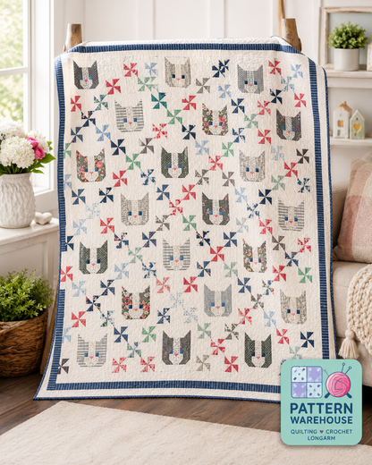 #298 Kittens Quilt Pattern By Camille Roskelley From Thimble Blossoms - PAPER/PRINTED
