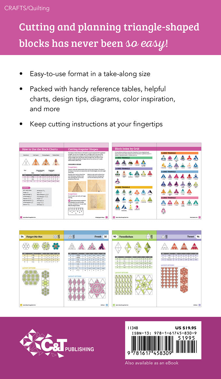 The Quick & Easy Triangle Block Tool Quilt Book By Sheila Christensen From C&T Publishing - PAPER/PRINTED