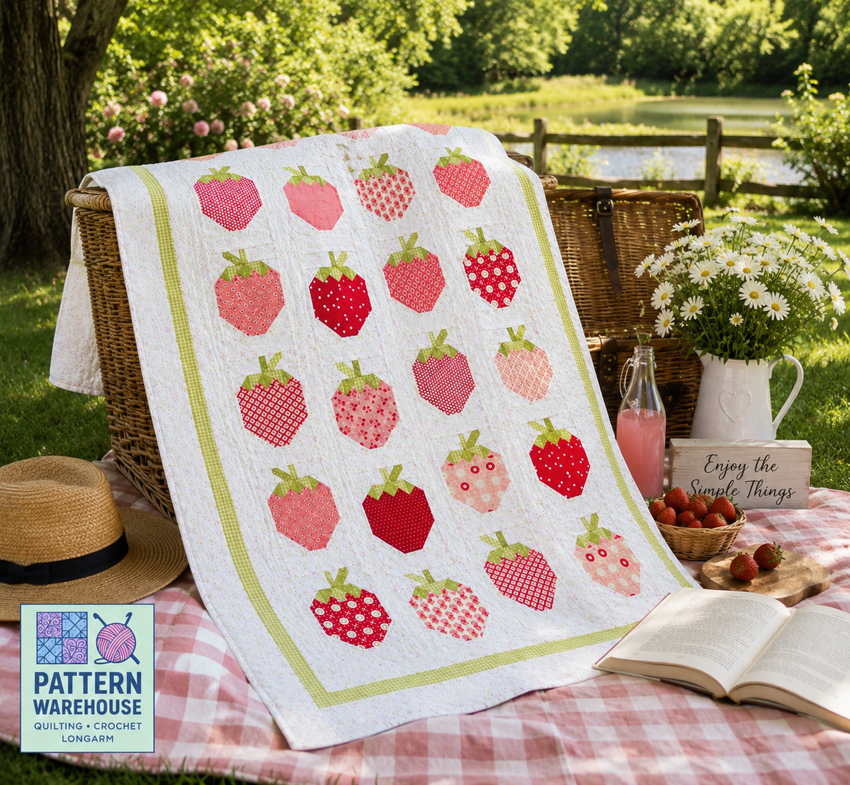 Strawberry Social By Margot Languedoc Designs From The Pattern Basket - PAPER/PRINTED