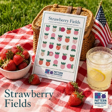 Strawberry Fields Modern Quilt Pattern by Citrus and Mint Designs - PAPER/PRINTED