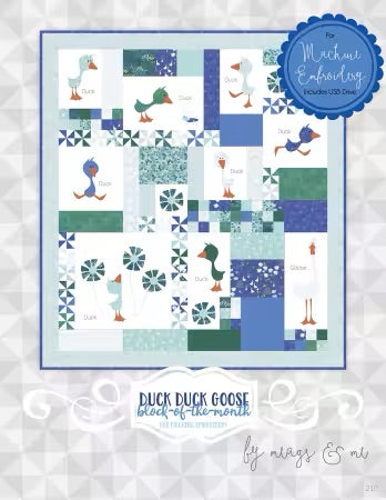Duck Duck Goose Block of the Month USB for Machine Embroidery From Meags and Me By Meags and Me - PAPER/PRINTED