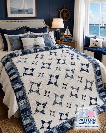 #454 Demi's Star Quilt Pattern by Diana Beaubien From Pleasant Valley Creations - DIGITAL