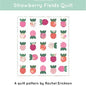 Strawberry Fields Modern Quilt Pattern by Citrus and Mint Designs - PAPER/PRINTED