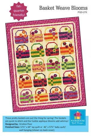 Basket Weave Blooms From Poorhouse Quilt Designs By Kristine Poor  - PAPER/PRINTED