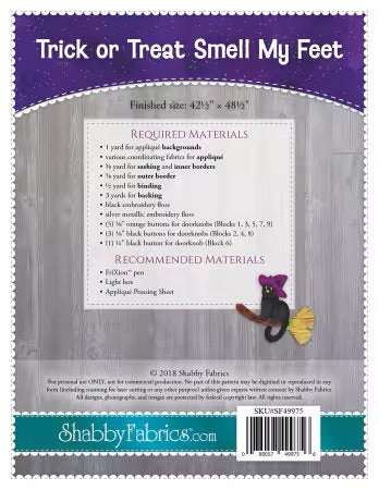 Trick or Treat Smell My Feet From Shabby Fabrics By Jennifer Bosworth - PAPER/PRINTED