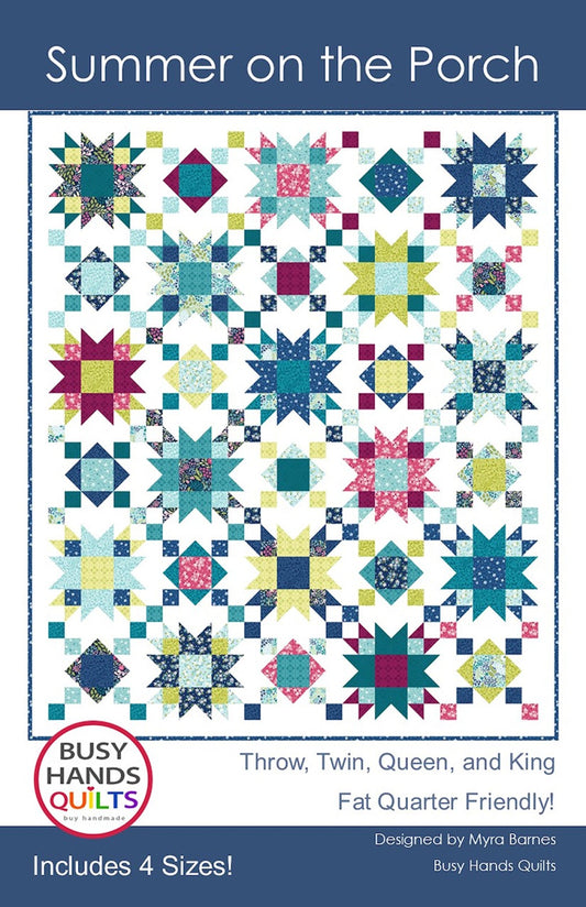 Summer on the Porch Quilt Pattern By Myra Barnes From Busy Hands - PAPER/PRINTED