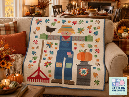The Quilted Scarecrow Quilt Pattern From It's Sew Emma/Bee in my Bonnet Co. By Lori Holt - PAPER/PRINTED