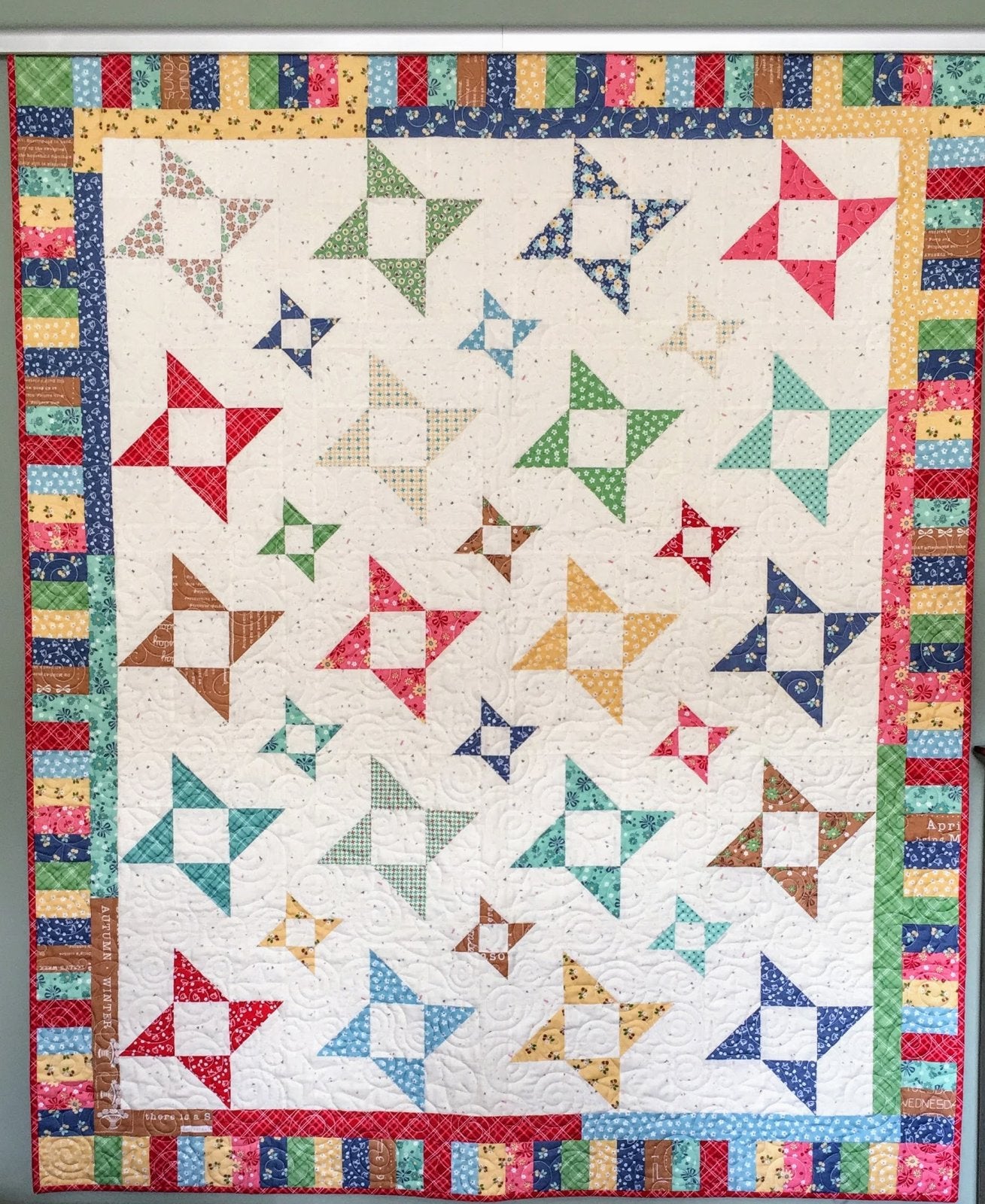 #454 Demi's Star Quilt Pattern by Diana Beaubien From Pleasant Valley Creations - DIGITAL