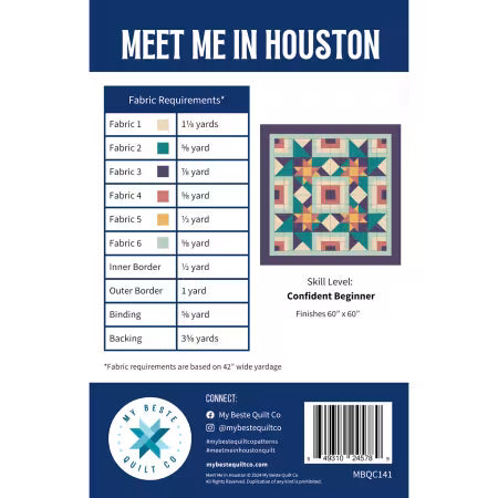 Meet Me In Houston From My Beste Quilt Co By Renee Den Beste - PAPER/PRINTED