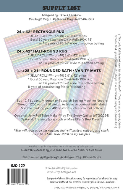 Jelly Roll Rug 2 From RJ Designs by Roma Lambson - PAPER/PRINTED