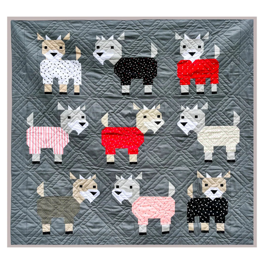 Kidding Around Goats in Pajamas Quilt Pattern From Art East Quilting Co - PAPER/PRINTED