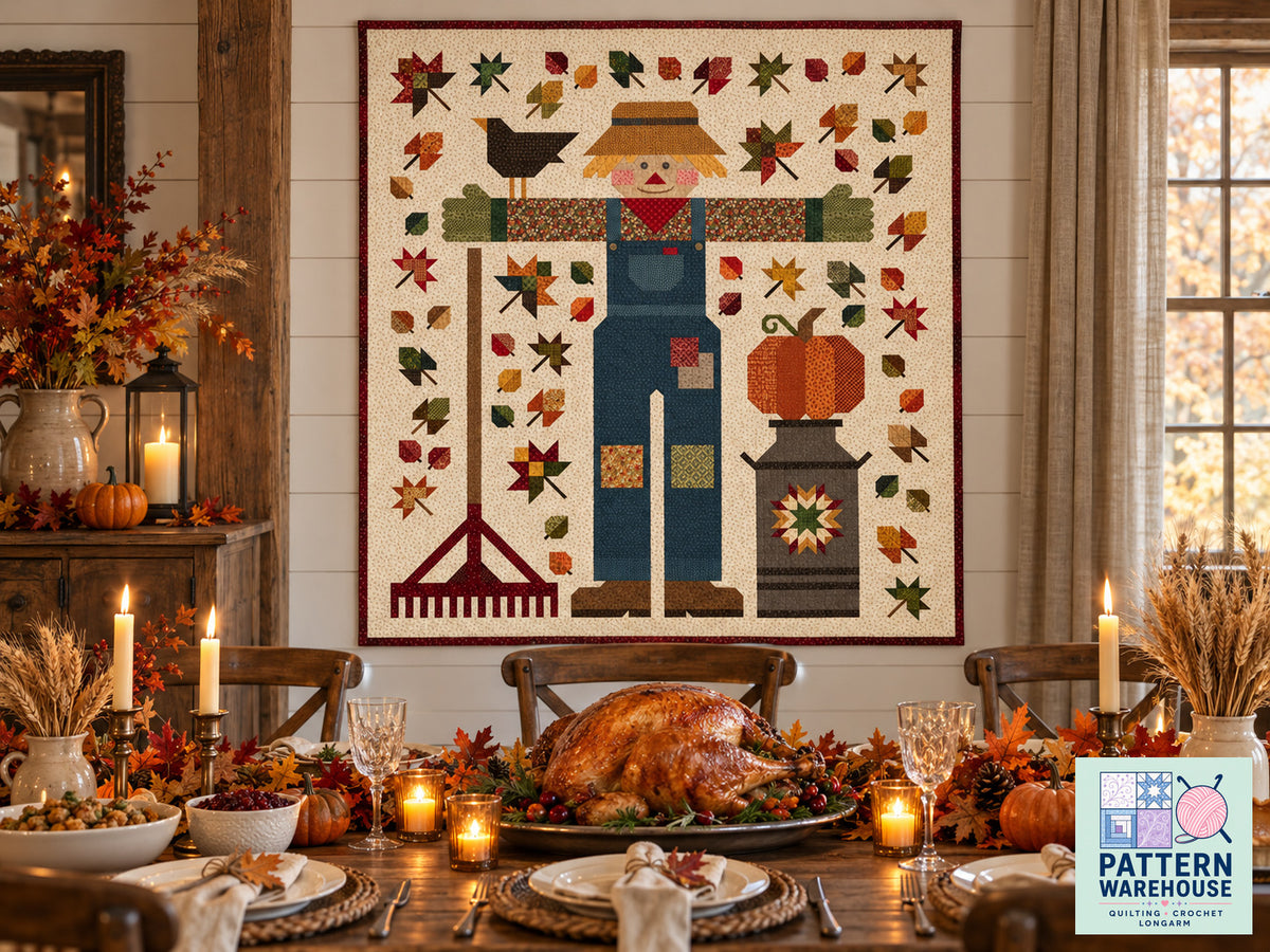 The Quilted Scarecrow Quilt Pattern From It's Sew Emma/Bee in my Bonnet Co. By Lori Holt - PAPER/PRINTED
