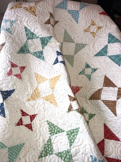 #454 Demi's Star Quilt Pattern by Diana Beaubien From Pleasant Valley Creations - DIGITAL