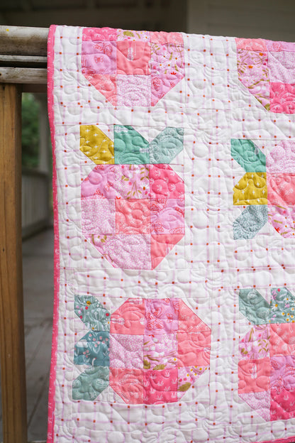 Strawberry Fields Modern Quilt Pattern by Citrus and Mint Designs - PAPER/PRINTED