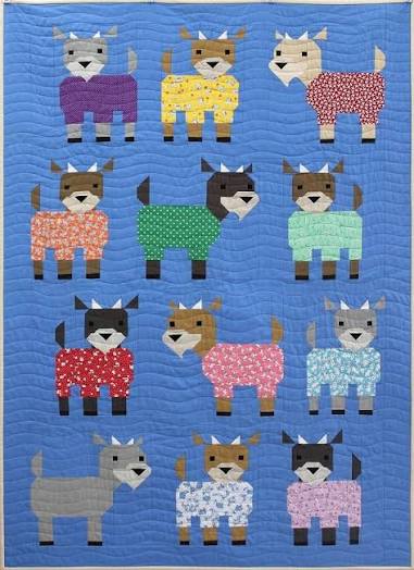 Kidding Around Goats in Pajamas Quilt Pattern From Art East Quilting Co - PAPER/PRINTED