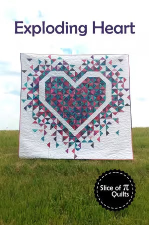 Exploding Heart From Slice of Pi Quilts by Laura Piland - PAPER/PRINTED