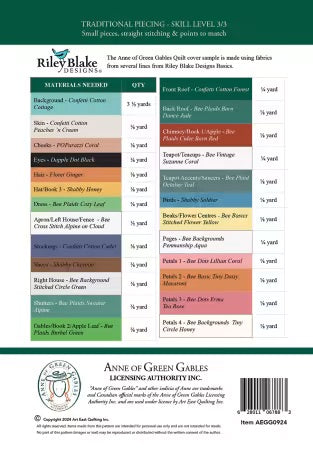 Anne of Green Gables From Art East Quilting Co. - PAPER/PRINTED