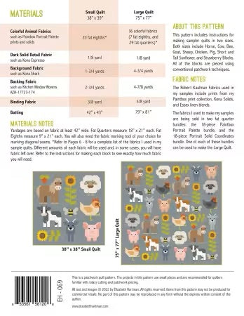 Fab Farm Quilt Pattern From Elizabeth Hartman By Elizabeth Hartman - PAPER/PRINTED