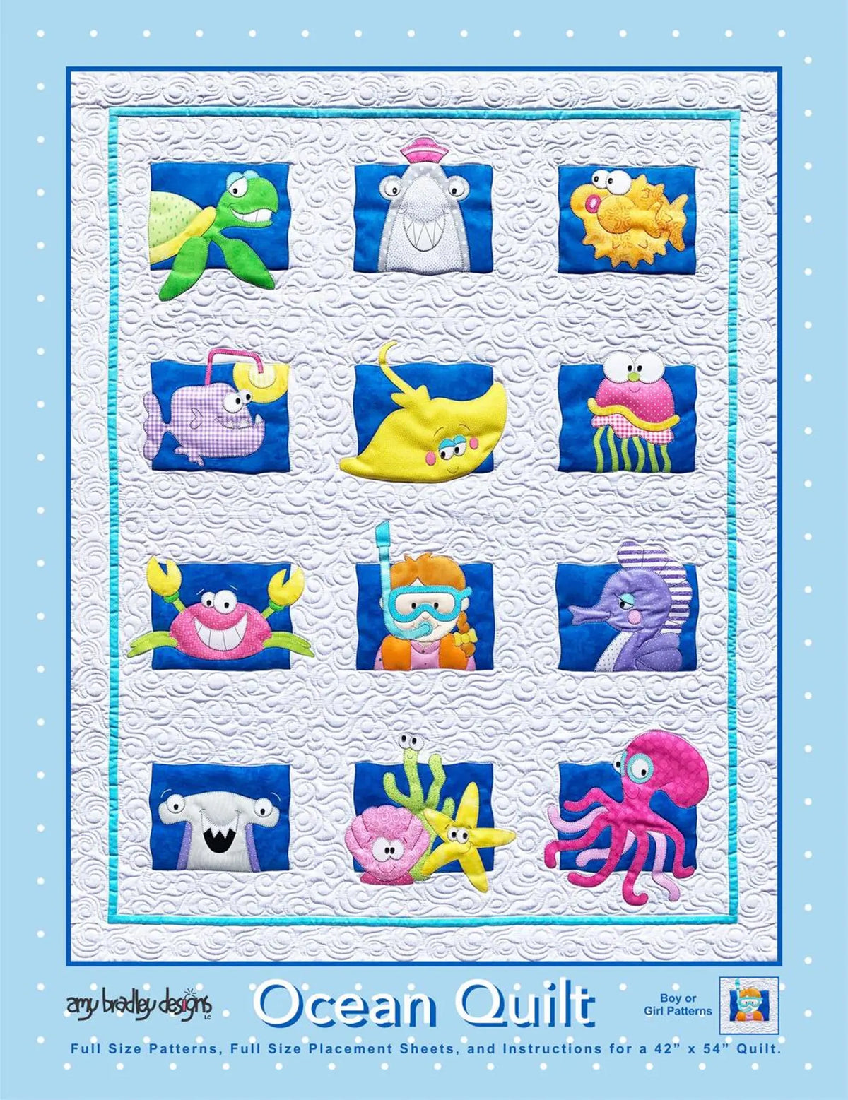 Ocean Quilt Pattern From Amy Bradley Designs By Amy Bradley - PAPER/PRINTED