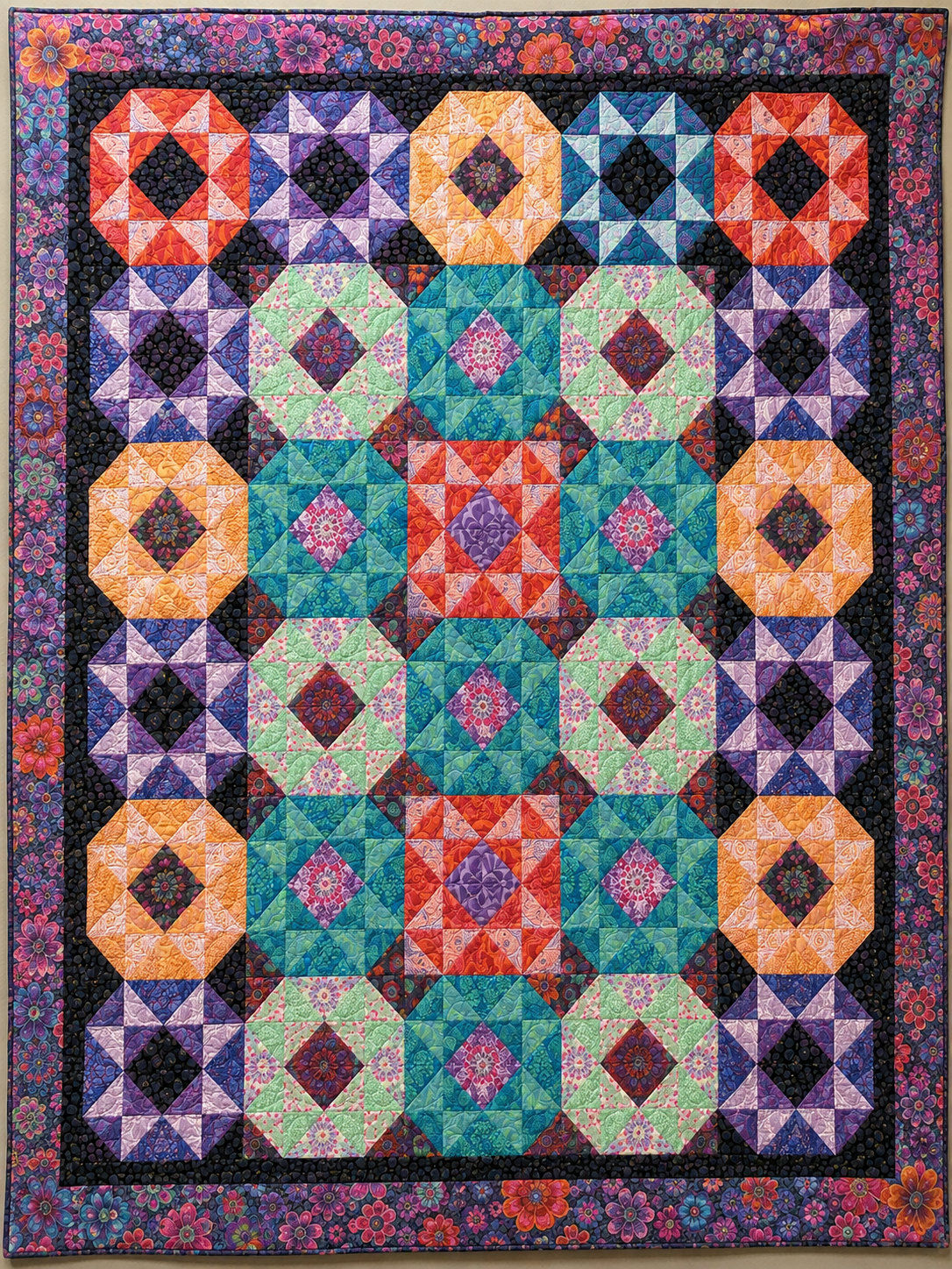 Galaxies Beyond Quilt Quilt Pattern By Jamie Kalvestran From jamie Kalvestran Design LLC - PAPER PRINTED