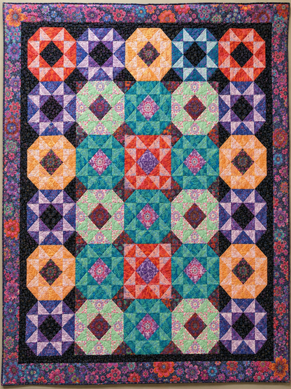 Galaxies Beyond Quilt Quilt Pattern By Jamie Kalvestran From jamie Kalvestran Design LLC - PAPER PRINTED