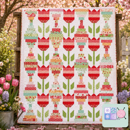 Vintage Tulips Quilt Pattern By Camille Roskelley From Thimble Blossoms - PAPER/PRINTED