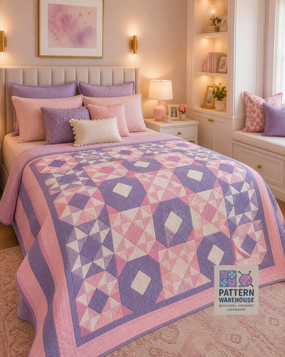 Galaxies Beyond Quilt Quilt Pattern By Jamie Kalvestran From jamie Kalvestran Design LLC - PAPER PRINTED